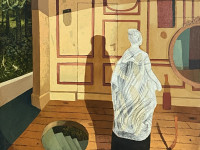Andrea Carreño, Maillol, técnica mixta sobre tela, 130 x 130 cm., 2005